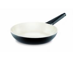Castey Bratpfanne aus Keramik, abnehmbarer Griff, Schwarz, 20 cm