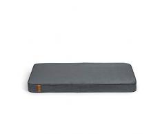 R Rexproduct Flat Premium Hundebett Haustierbett Hundesofa Reißverschluss Abnehmbarer Bezug Waschbar Grau M (80x54x8 cm)