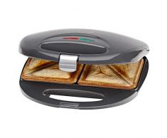 Bomann ST 5016 CB Sandwich-Toaster mit Antihaftbeschichtung und Überhitzungsschutz, grau