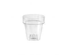 HERSTERA 09733314 Blumentopf Porto, Transparent, 14 x 14 x 15 cm