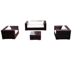Baidani Rattan Lounge-Garnitur Mirage Mirage, 12-teilig, braun meliert