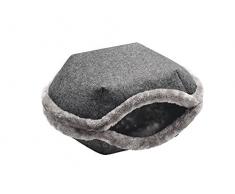 HUNTER Lugano Hundeschlafplatz, Katzenschlafplatz, Kuschelhöhle, Hunde- und Katzenbett, 60 x 55 cm, anthrazit 65269