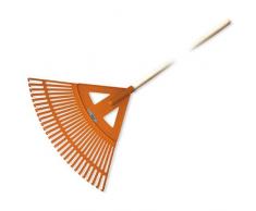 Gartenbedarf - Kehrbesen mit 27 Zähnen mit Holzgriff, Klingenrechen Rechen Riesen