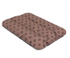 HobbyDog R2 ECPJBL5 Hundebett Eco Große L/XL Katzenbett Schlafplatz Hund Katze Haus R2 - XL (100 X 70 cm), Hell Braun Mit Pfötchen, L, Brown, 1.4 kg