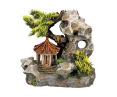 Nobby Aqua Ornaments TEMPEL AN KLIPPE mit Pflanzen 19 x 13 x 17,2 cm