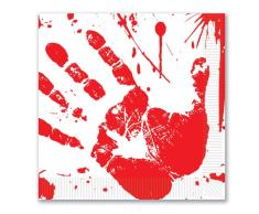 Beistle 08103 Luncheon Servietten Bloody Handprints