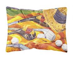 Carolines Treasures 6063PW1216 Dekokissen Golfschläger Golfer, Leinenstoff, groß, Mehrfarbig