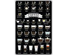 Schatzmix 38 Way to Make Perfect Coffee - Kaffee übersicht Metal Sign deko Sign Garten Blech