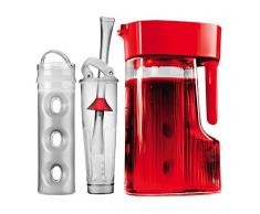 Primula Flavor Now Krug mit Instant-Infuser, Aromastab und Kühlkern, Kirschrot