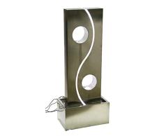 Dehner Gartenbrunnen Shanghai mit LED Beleuchtung, ca. 101.5 x 41 x 25 cm, Edelstahl, grau