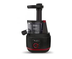 Moulinex Juiceo Entsafter, 150 W, 0,8 Liter, Kunststoff, Schwarz und Rot