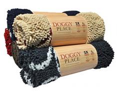 My Doggy Place Fußmatte, sehr saugfähig, Mikrofaser, strapazierfähig, schnell trocknend, waschbar, verhindert Schmutz, hält Ihr Haus sauber, X-Large/Runner (5 x 3 Feet), Oatmeal w/Paw Print