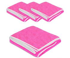 MFT HIGH PERFORMANCE 4er Set pink (7015) - Mikrofaser Reinigungstücher 40 x 40 cm Microfaser Tücher Universaltuch fusselfrei Tuch Staubtuch 300 g/m² - ABACUS