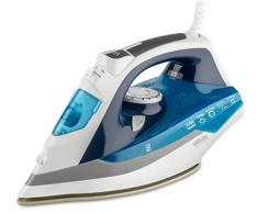 Silva-Homeline DB Profi Dampfbügeleisen, 2200 W, 360 ml Wassertank, zum Trocknen, Sprühen, vertikal Dampfbügeln, Edelstahl, 360 milliliters, weiß/blau