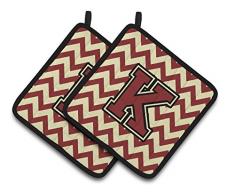 Caroline s Treasures Buchstabe K Chevron Maroon & Gold Paar Topflappen cj1061-kpthd, 7.5hx7.5 W, multicolor