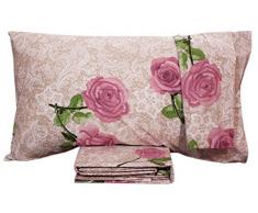 Laura Biagiotti Bettwäsche-Set für Doppelbett, Motiv: Perkal, Rosa