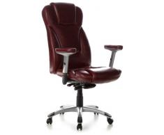 hjh OFFICE 668730 Bürostuhl Chefsessel EMBASSY 200 Kunstleder bordeaux, extrem dicke Polsterung, ideal für das Büro oder Home Office, Drehstuhl, Bürostuhl Sessel, Chefsessel ergonomisch, Chefsessel 125 Kg