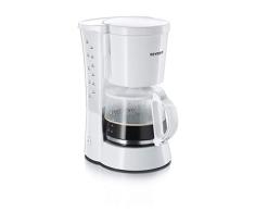 SEVERIN Kaffeemaschine, Für gemahlenen Filterkaffee, 10 Tassen, Inkl. Glaskanne, KA 4478, Weiß