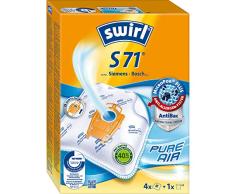 Swirl S 71 MicroPor Plus Staubsaugerbeutel für Siemens, Bosch Staubsauger, Anti-Allergen-Filter, 4 Stück inkl. Filter