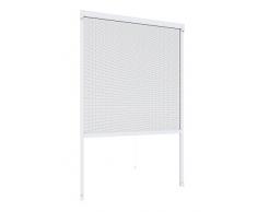 Windhager Insektenschutz Plus, Aluminium-Rollo, Fliegengitter, Alurahmen für Fenster, individuell kürzbar, weiß, 100 x 160 cm, 04320