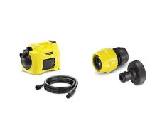 Kärcher Gartenpumpe mit Schlauch BP 4 Garden Set & 6.997-358.0 Anschlusssatz Basic
