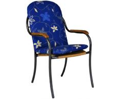 Angerer Landhaus Sesselpolster Korfu, Blau, 47 x 98 cm