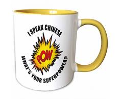 3dRose 238577_8 Mug Becher, keramik, Gelb/Weiß