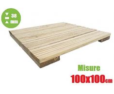 Italfrom Terrassenfliesen für den Außenbereich, aus Holz, Decking (100 x 100 x 3,8)