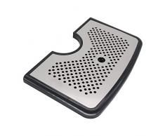 Kegerator Biertropfschale aus Edelstahl und Kunststoff mit rutschfestem Gummigriff, große Abtropfschale für Getränkespender Typ 1