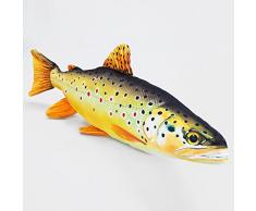 GABY Fish Pillows Dekoratives Kissen in Form eines echten Fisches, Bachforelle Mini