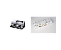 FoodSaver FFS006X Folienschweißgerät / Vakuumierer / Vakuumiergerät + Vakuum-Rollen 2 Stück 28x550 cm/Folienrollen für Lebensmittel/Vakuumierer/Sous-Vide