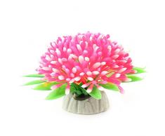 sourcingmap Kunstpflanze für Aquarien, Grün/Rosa/Weiß