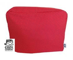 cozycoverup® Cover für Mixer Andrew James rot Spot Muster, 100% Baumwolle, handgefertigt in der UK und vollständig gefüttert
