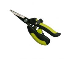 Xclou Floristikschere in Grün/Schwarz, Astschere mit Fingerschutz aus hochwertigem Stahl, Trimmerschere für Garten und Wohnung, scharfe Gartenschere antihaftbeschichtet