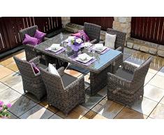 Baidani Garten Essgruppe Rundrattan, Essence Select, grau, 282 x 192 x 89 cm, 13d00002.90001