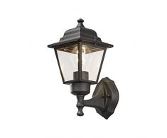 Konstsmide Wandleuchte 7093-750 / B: 13cm T: 16cm H: 26cm / 1x60W / IP23 / lackiertes Aluminium / matt-schwarz