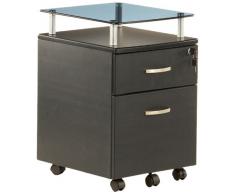 hjh OFFICE 673806 Rollcontainer EKON PLUS graphit, inkl. 2 Schübe, solide Verarbeitung, ideal für Schreibtische, Büro, Büromöbel, Schreibtisch Container, Büro Container, Rollkontainer mit Schubladen