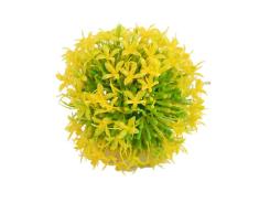 sourcingmap Ball Form Aquarium Blume Gras Dekoration, 10 cm, gelb/grün