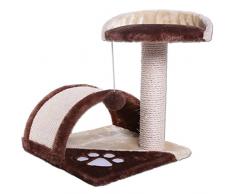 dibea KB00101 Kratzbaum, Höhe 43 cm, Kletterbaum für Katzen, braun / beige