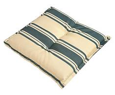 Dehner Sitzkissen Tirana, ca. 50 x 50 x 6 cm, Polyester, grau/beige