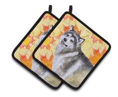 Carolines Treasures BB9963PTHD Afghanischer Hound Fall dekorierter Topflappen, 7,5 H x 7,5 W, mehrfarbig Alaskan Malamute 7.5HX7.5W mehrfarbig