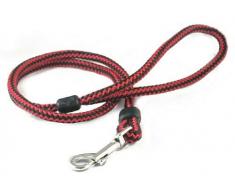 Outhwaite Harlequin Hundeleine mit Karabinerhaken, 76 cm x 12 mm, Rot/Schwarz