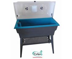 NOOR Hochbeet Calipso Komplettset mit Haube I 81 x 38 x 100 cm I Blumenkasten mit 40 L Volumen I Die Abdeckhaube bietet dem optimalen Schutz I Pflegen Sie Ihre Kräuter ohne Blumentöpfe I Türkis