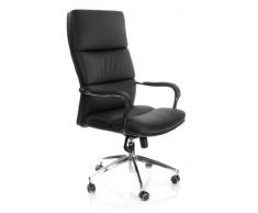 hjh OFFICE 600700 Bürostuhl Chefsessel BRUNELLO 20 Kunstleder schwarz, dick gepolstert, viele Einstellungen, hohe Rückenlehne, Schreibtischstuhl ergonomisch, Büro Sessel, Drehstuhl, feste Armlehne
