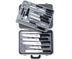 Victorinox Zubehör Kochkoffer gross Nylongriffe V5.4923, edelstahl, schwarz, 30 x 5 x 5 cm, 23-Einheiten