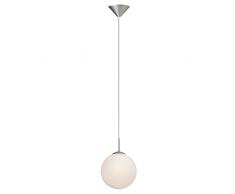 Brilliant Fantasia Pendelleuchte 20cm silber/weiß Glas, 1x E27 geeignet für Normallampen bis max. 60W