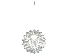 NATURES MELODY - Cosmo Windspiel SCHMETTERLING, ca. 5 Zoll / ca. 12 cm, silberfarben