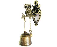 Gladworts Vintage Metall-Türklingel Retro/Klassisch Magnet-Windspiel Dekoration für Shopkeeper, Wandtür-Ornamente Indoor Outdoor Antik Eule