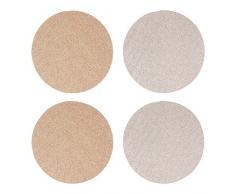 Premier Housewares 1203680 Reversible Gold und Silber Glitter Tischsets, Karton, PU - Polyurethan,