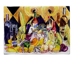 Caroline s Treasures 8638plmt Kristall Hot Sauce mit Fleur de Lis und Wein Stoff Tisch-Sets, multicolor